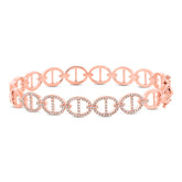 0.45ct 14k Rose Gold Diamond Bangle